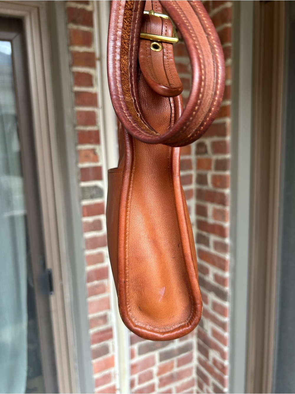 Vintage coach legacy small zip style 9997 British tan leather crossbody purse - Picture 4 of 13